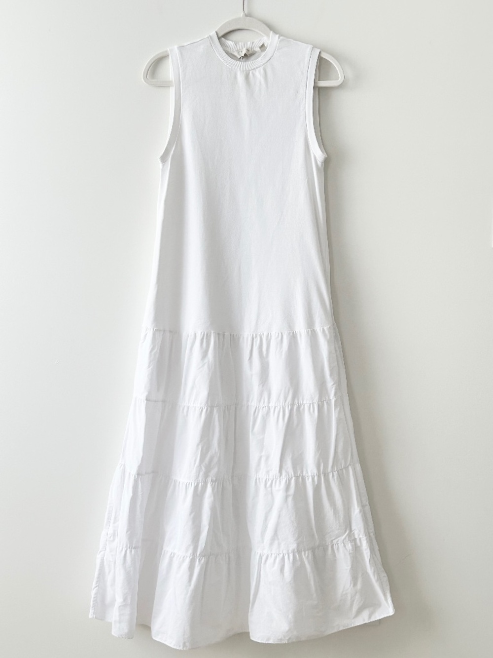 Ted Baker London 100% Cotton White Tiered Viannee Maxi Dress